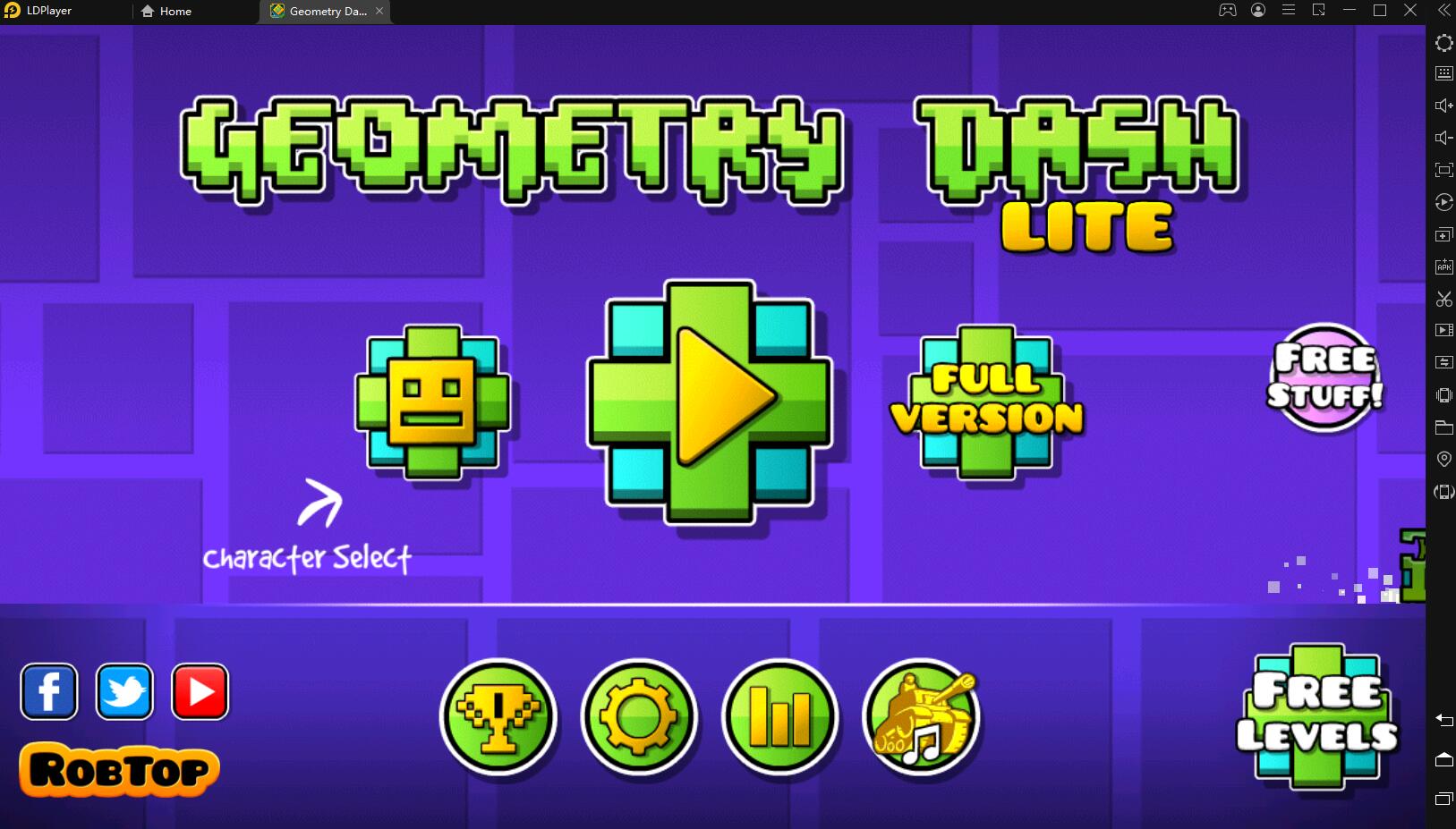 Играть в «Geometry Dash Lite» бесплатно на пк