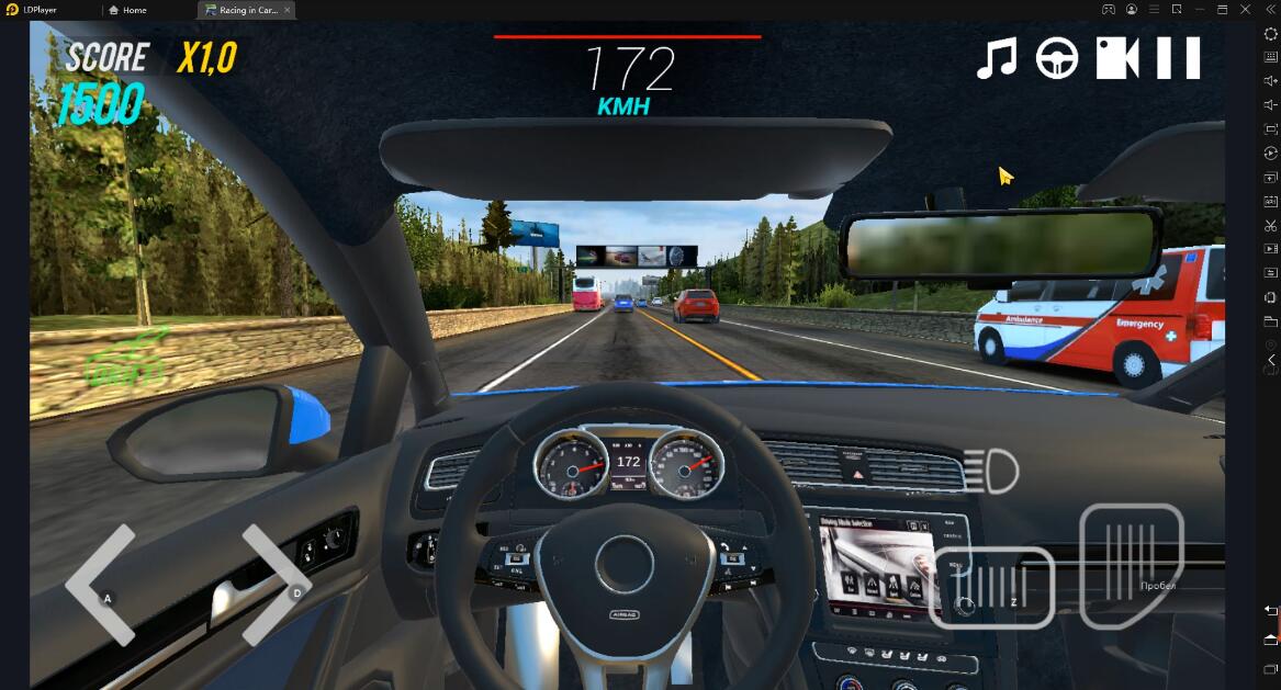 Играть в «Racing in Car 2021 - вождение внутри автомобиля 20» бесплатно на пк