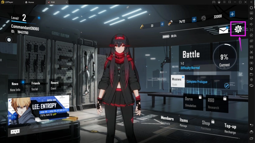 Как сделать 120 FPS в Punishing: Gray Raven на LDPlayer?