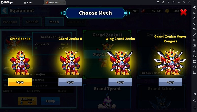 Grandzenka : Idle RPG อัพเกรดหุ่นยนต์ให้เก่ง ออกต่อสู้ให้ชนะทุกด่าน