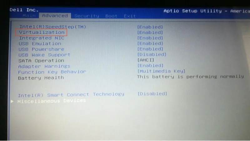 วิธีการเปิด VT ใน BIOS ของคอมพิวเตอร์(โน๊ตบุ๊ค) ยี่ห้อ DELL