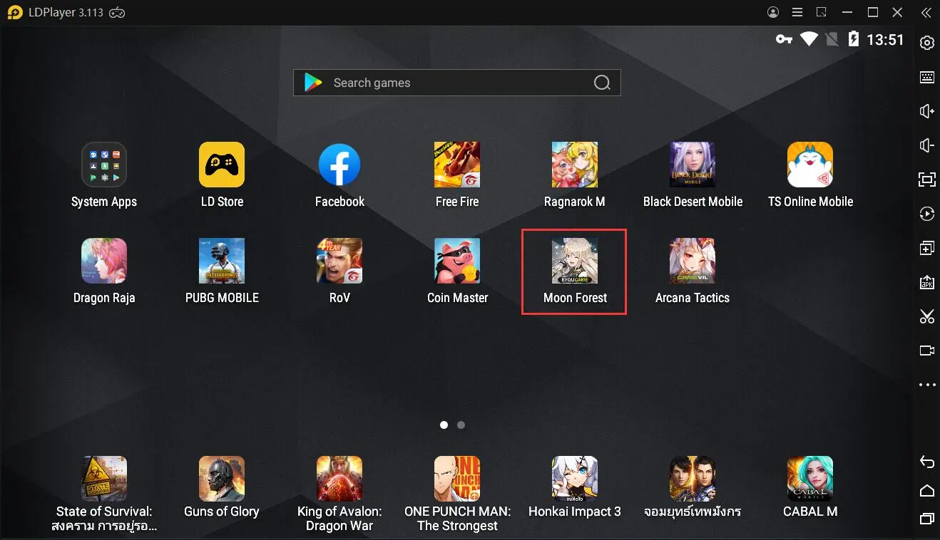 วิธีการติดตั้งและการเล่นเกม Moon Forest:RPGแนวตั้ง บน PC