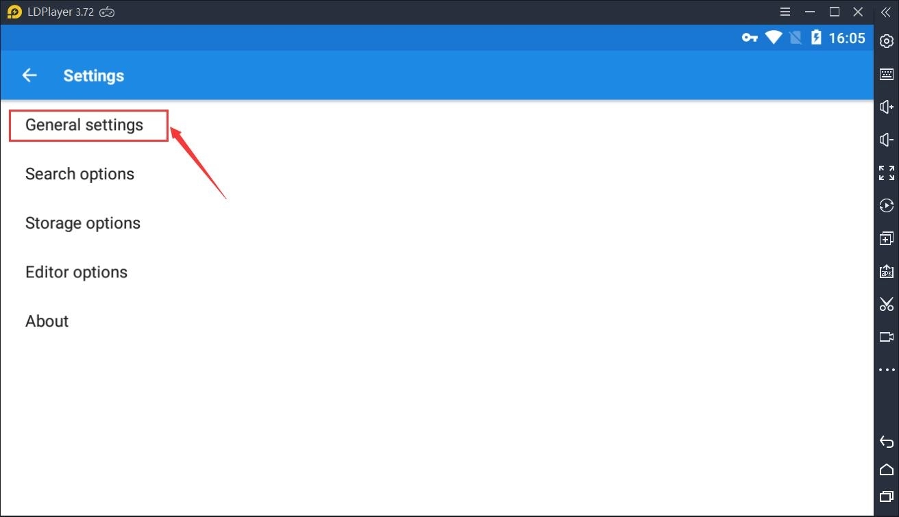 ขั้นตอนที่ 3: คลิก General settings และค้นหา Access mode คลิกไปด้วย