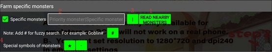 Farm specific monsters
