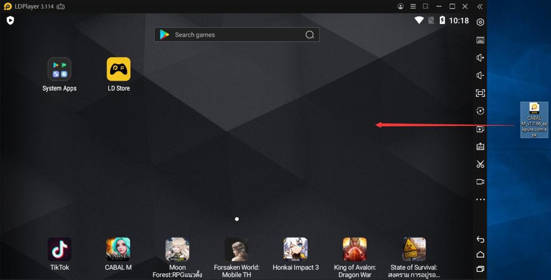 วิธีติดตั้ง แตกไฟล์การติดตั้งแอพพลิเคชั่นและเกม apk ใน LDPlayer
