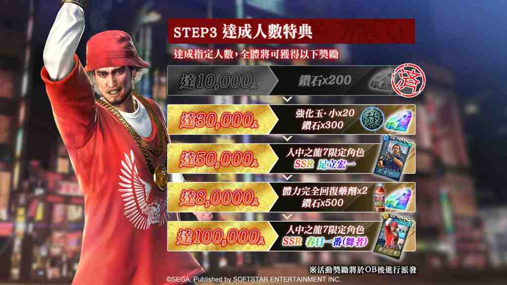《人中之龍Online》事前登錄火熱開跑　豐富好禮等你來拿