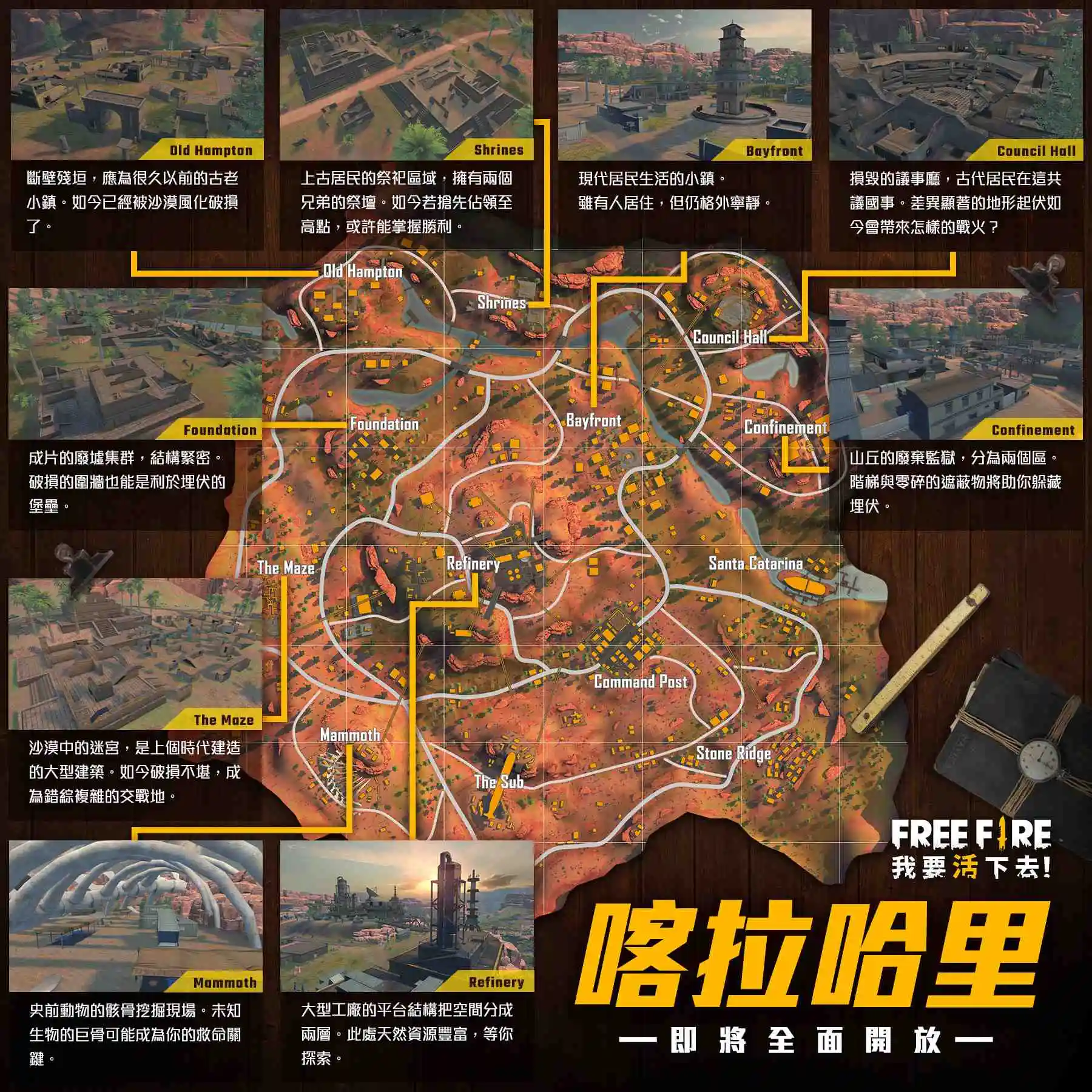 《Free Fire - 我要活下去》全新版本「荒漠之戰」登場 殺戮荒漠全區開放！