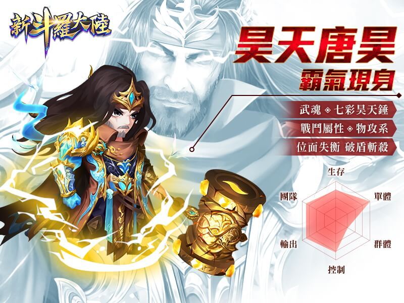 昊天唐昊霸氣登場《新斗羅大陸》 開啟SS+魂師新時代