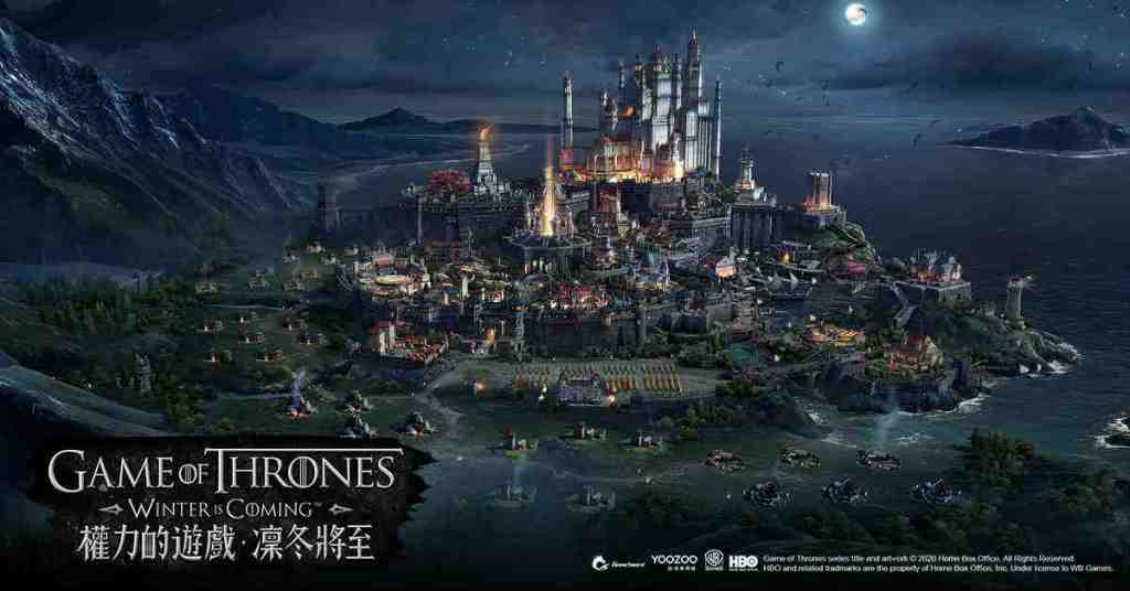 《權力的遊戲：凜冬將至》明月高掛，皎潔的夜色映著燈火通明的維斯特洛