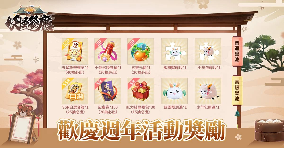 《妖怪餐廳》週年活動開跑 釋出版本更新資訊