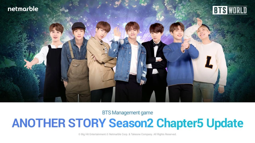 《BTS WORLD》12月更新 全新冒險劇情推出 本次更新後，遊戲內加入全新章節、5星卡片，特別活動也即將在12月登場