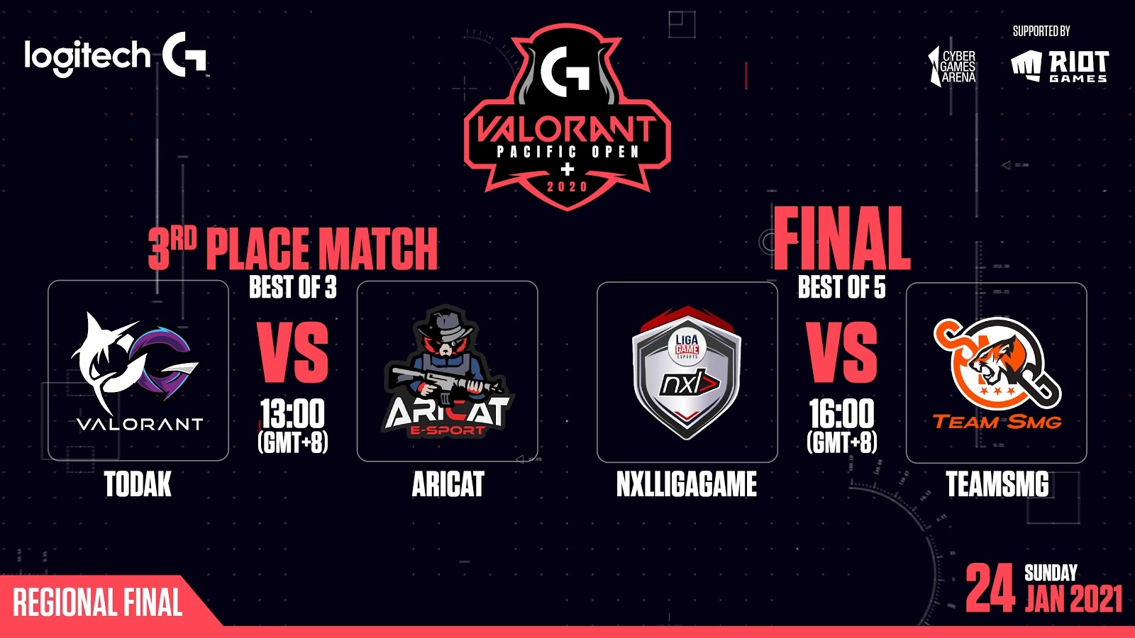 Logitech G 全力支持：東南亞區比賽 《Logitech G VALORANT Pacific Open+》比賽正進行得如火如荼 即將揭曉最終王者