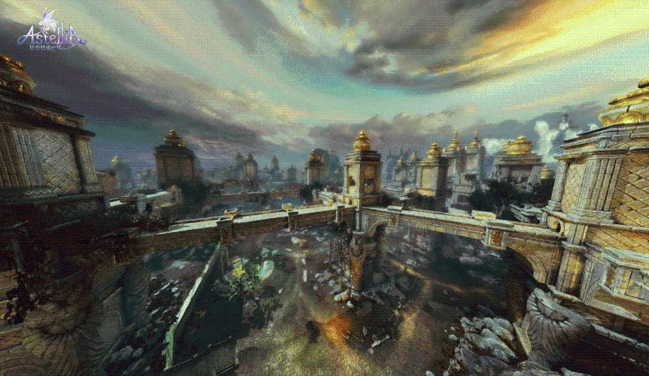 蘭圖斯地區的建築更加神聖與莊嚴,空中走廊的設計創造了獨特空間感。