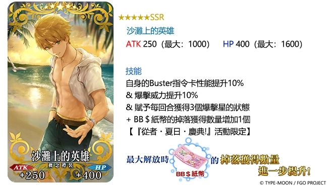 《Fate/Grand Order》繁中版「從者.夏日.慶典!」PICK UP第三彈舉辦