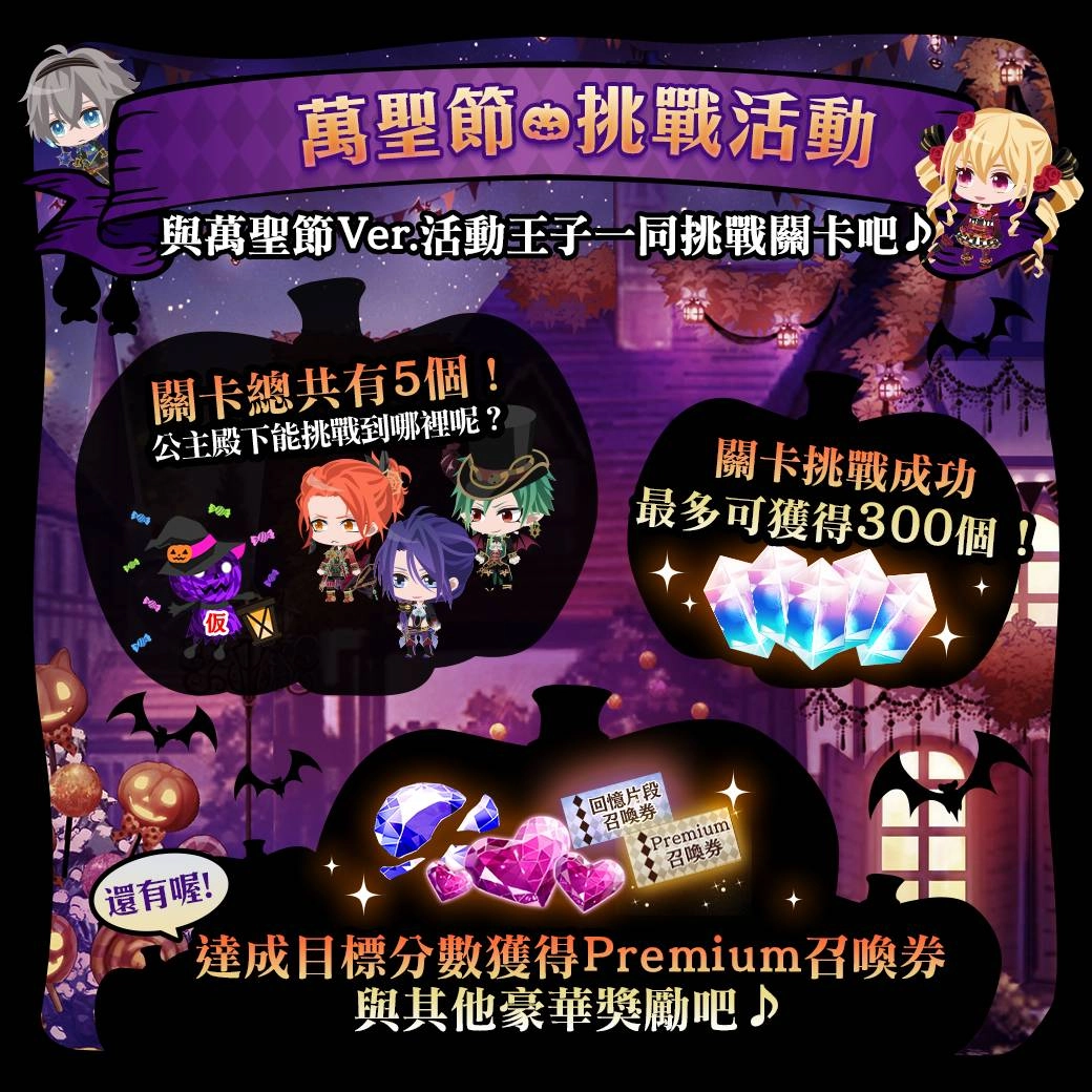 《夢王國與沉睡中的100位王子殿下》開啟全新活動「監獄Monster」 另有期間限定萬聖節特別活動