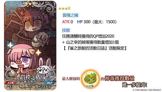 《FGO》繁中版「雀之旅館的活動日誌」PICK UP第二彈10月4日限時舉辦