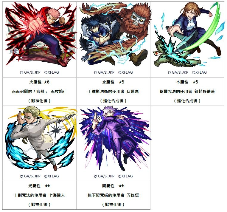 《怪物彈珠》X《咒術迴戰》限定合作活動　讓玩家化身咒術師展開精采戰鬥！ 