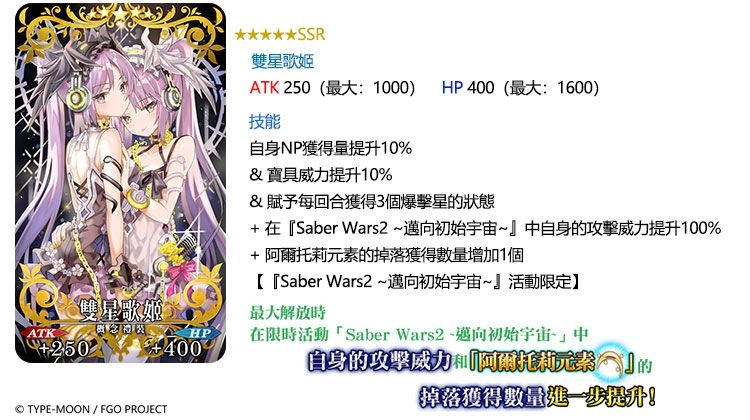 《Fate/Grand Order》繁中版「Saber Wars2 ~邁向初始宇宙~」舉辦！ 