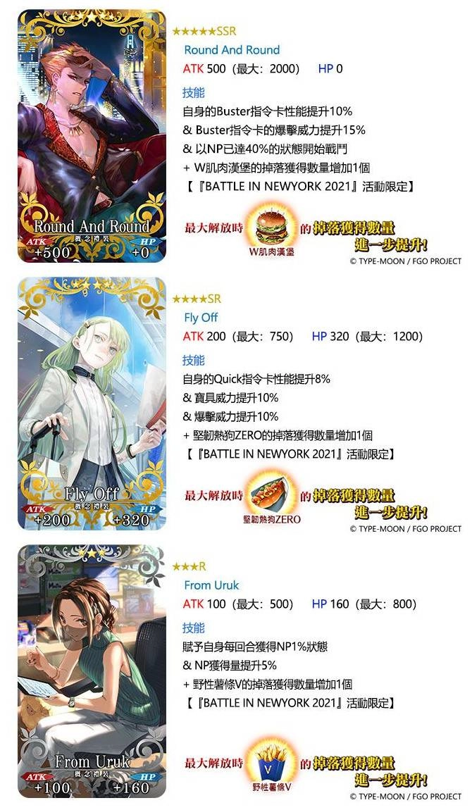 《FGO》繁中版限時舉辦「BATTLE IN NEWYORK 2021」