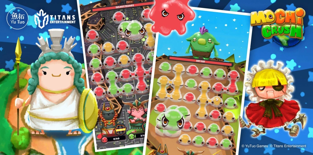 故事性消除遊戲《麻糬三消樂》與世界神靈合力對抗外星生物,一起拯救摩吉星!