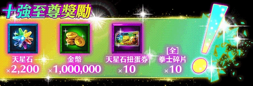 壹會員限定【北斗之拳 傳承者再臨】霸氣勁賞 送出巨量天星石等豪華獎勵