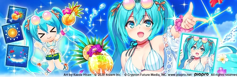 『初音未來 -TAP WONDER-』 公開夏季預定的3大更新!期間限定泳裝插畫&新套裝登場!