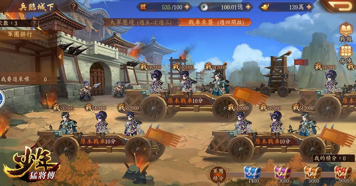 《少年猛將傳》戰力無限 軍團玩法「兵臨城下」、養成系統「命星」同步釋出