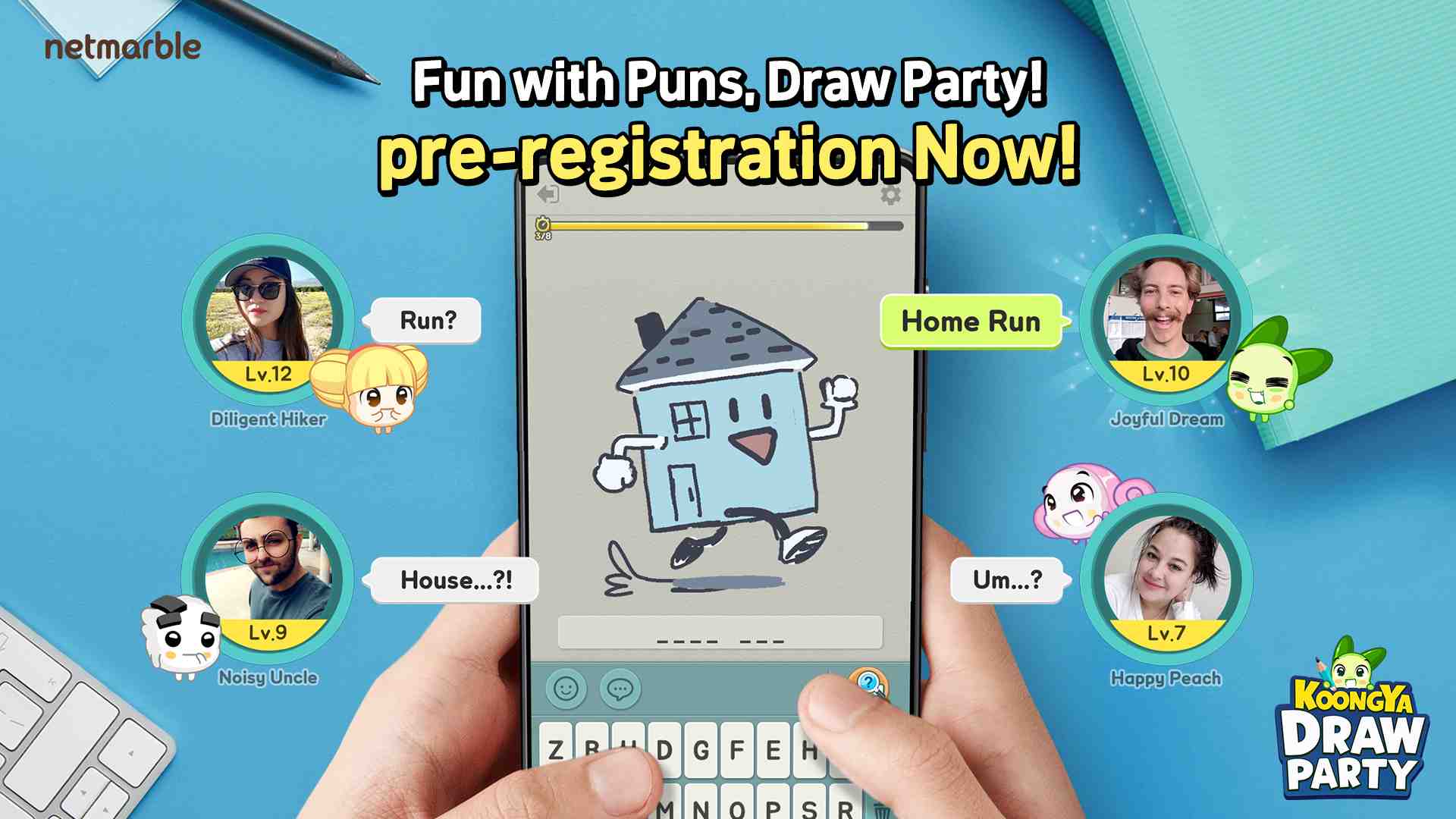 網石趣味繪畫猜謎手遊《KOONGYA Draw Party》即將推出 一起加入成為派對靈魂人物！