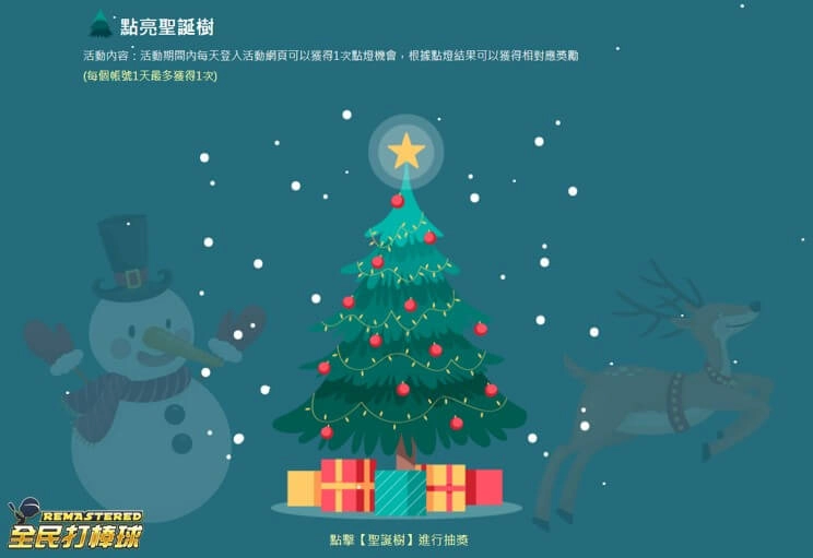 紅心辣椒慶聖誕迎新年 經典遊戲歡樂好禮多,全民打棒球R、大航海時代 瘋聖誕 蒐集繽紛聖誕襪、點亮聖誕樹