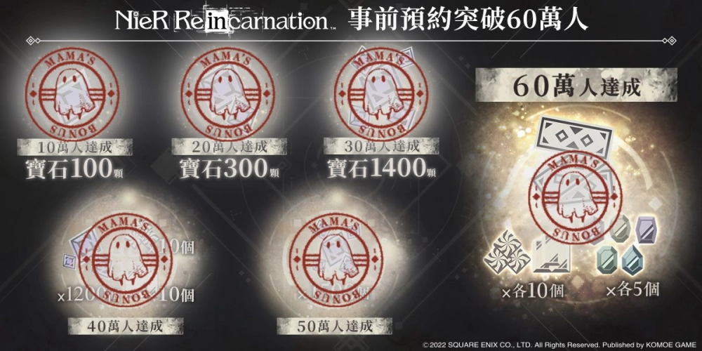 《尼爾》系列首款手遊《NieR Re[in]carnation》(尼爾：重生)繁中版雙平台正式上線