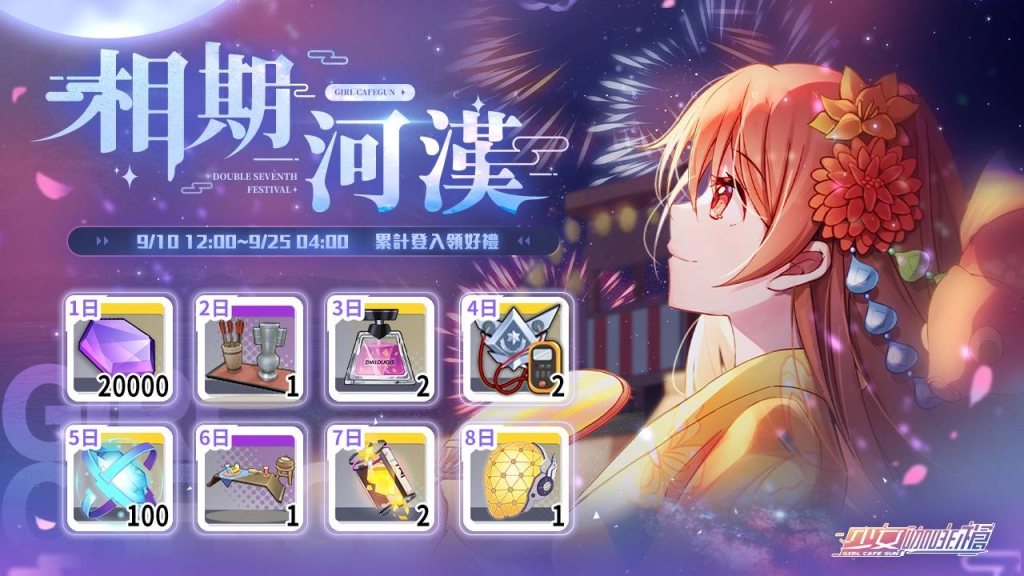 《少女咖啡槍》全新浴衣卡池「追憶煙火」開放獲取！蒐集活動道具免費獲得三星角色卡「浴衣·時無憂」