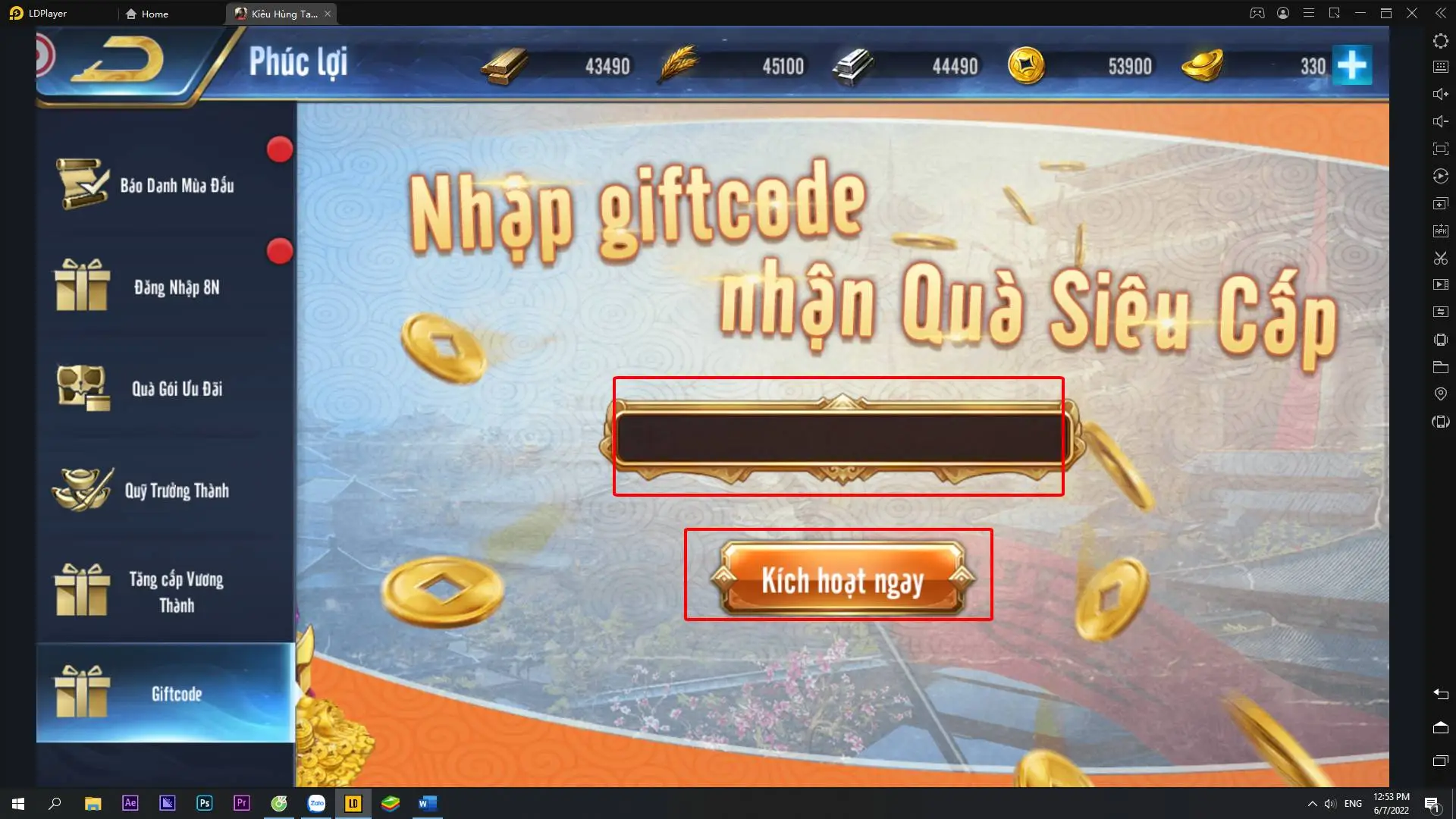 『HƯỚNG DẪN』KIÊU HÙNG TAM QUỐC – TỔNG HỢP GIFTCODE GAME MỚI NHẤT !! 