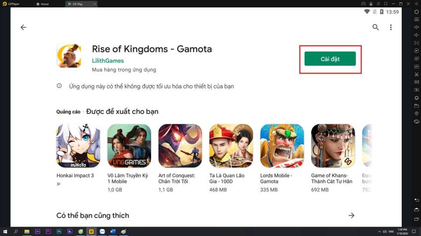 『HƯỚNG DẪN』TẢI  RISE OF KINGDOMS – GAMOTO TRÊN PC VỚI LDPLAYER