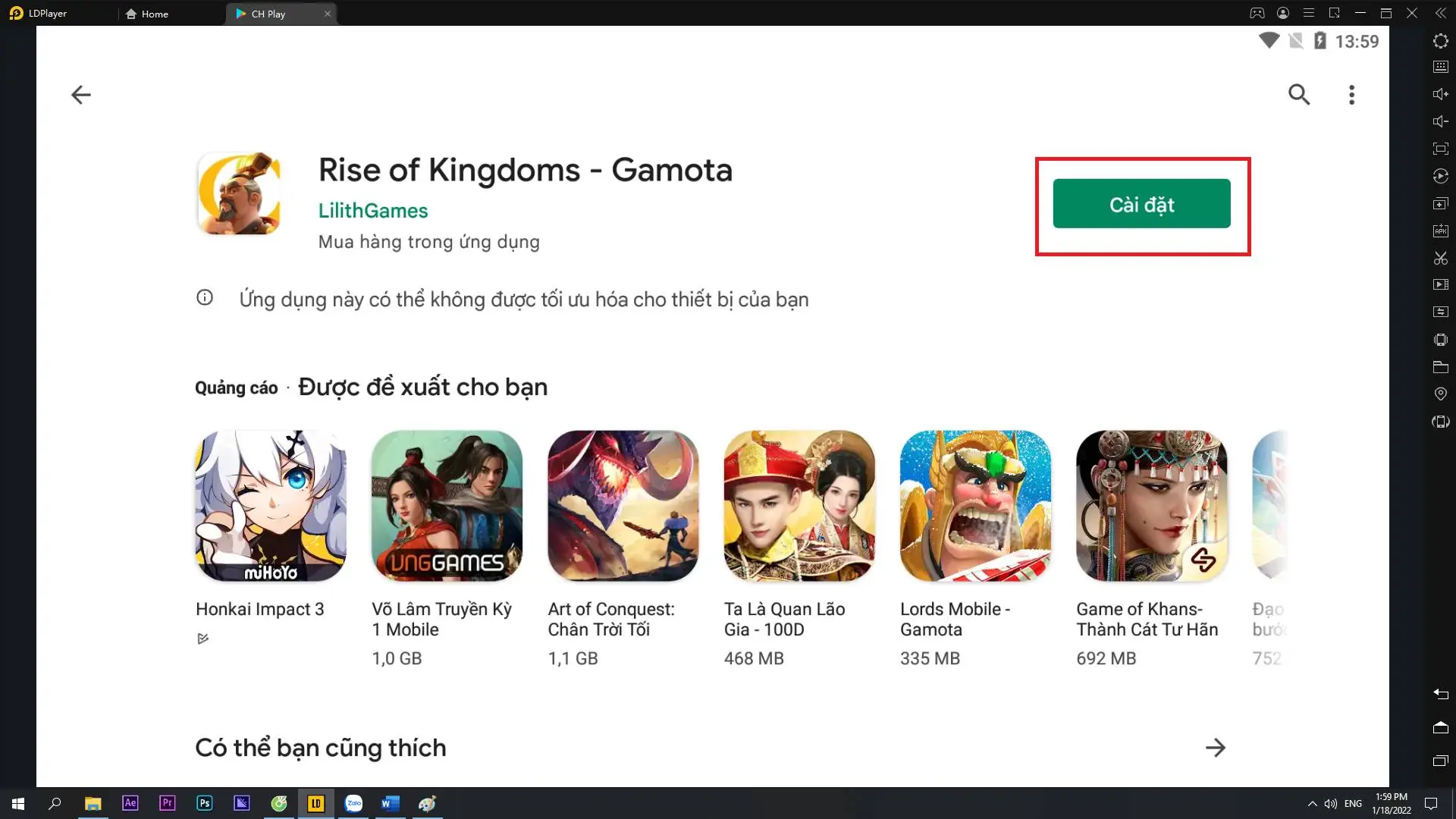 『HƯỚNG DẪN』TẢI  RISE OF KINGDOMS – GAMOTO TRÊN PC VỚI LDPLAYER