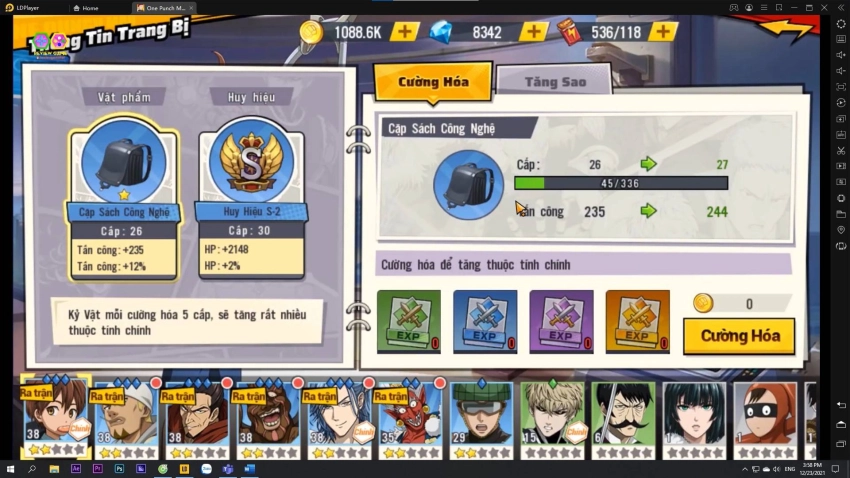 One Punch Man: The Strongest Cách Build & Chi Tiết Về Trang Bị Cho Nhân Vật