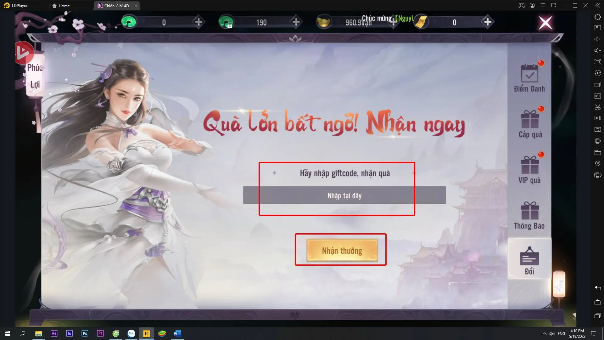 『HƯỚNG DẪN』LÊN LEVEL NHANH CHÓNG TRONG CHIẾN GIỚI 4D – TỔNG HỢP GIFTCODE GAME !! 