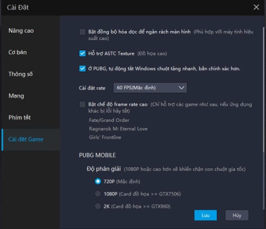 Cách đặt thông số CPU và bộ nhớ cho trò chơi hoặc ứng dụng
