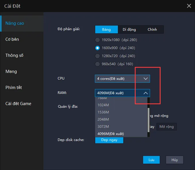 Cách định cấu hình RAM và CPU đúng cách cho giả lập của bạn