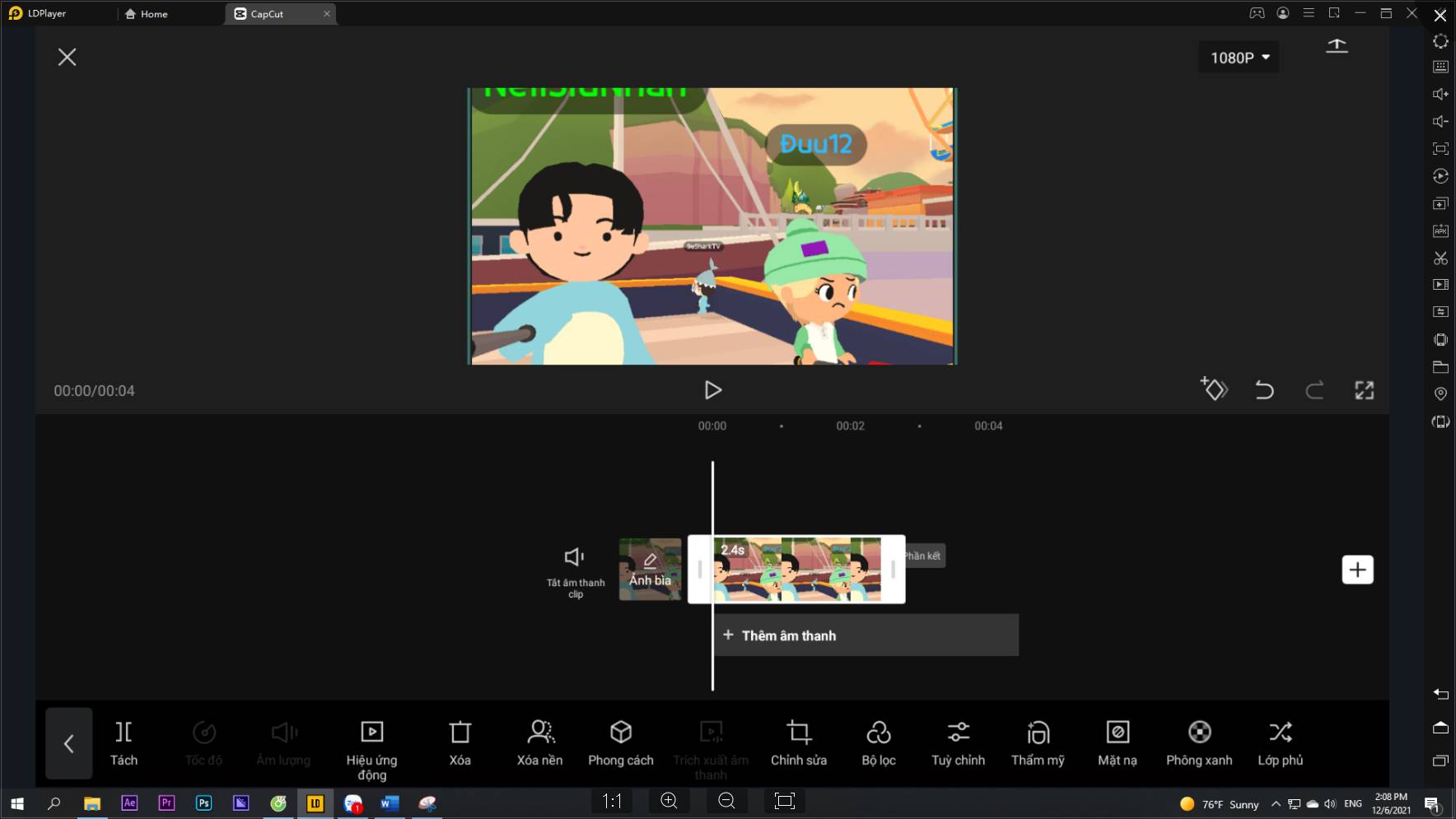 Hướng dẫn tải app CapCut edit video trên Pc với LD Player và tìm video đã xuất ra ở trong giả lập