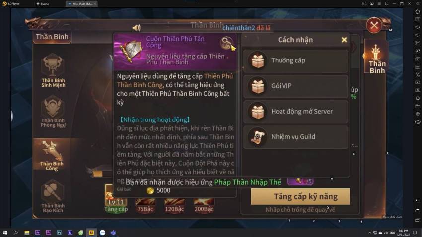 Hướng dẫn up lực chiến game Mu Vượt Thời Đại