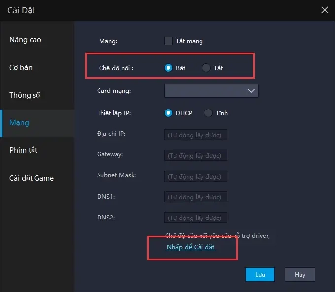 [Cầu nối mạng] Giải pháp cài đặt trình điều khiển cầu nối thất bại
