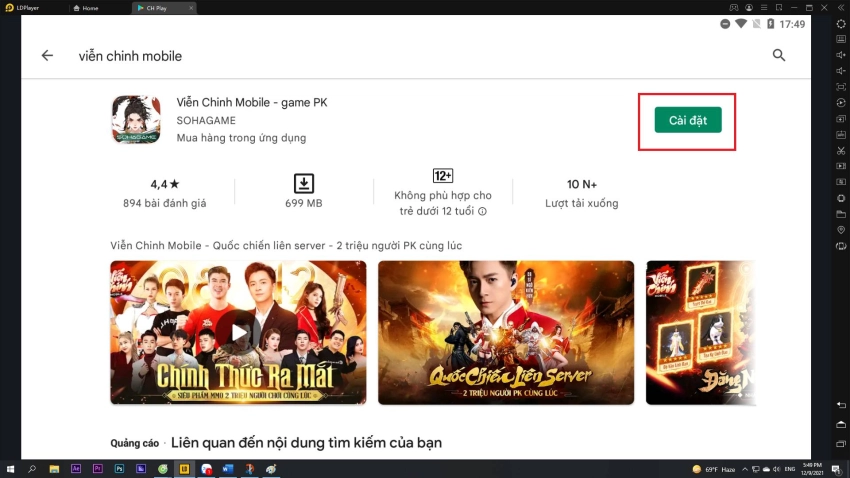 Cách tải Viễn Chinh Mobile trên pc với LD Player