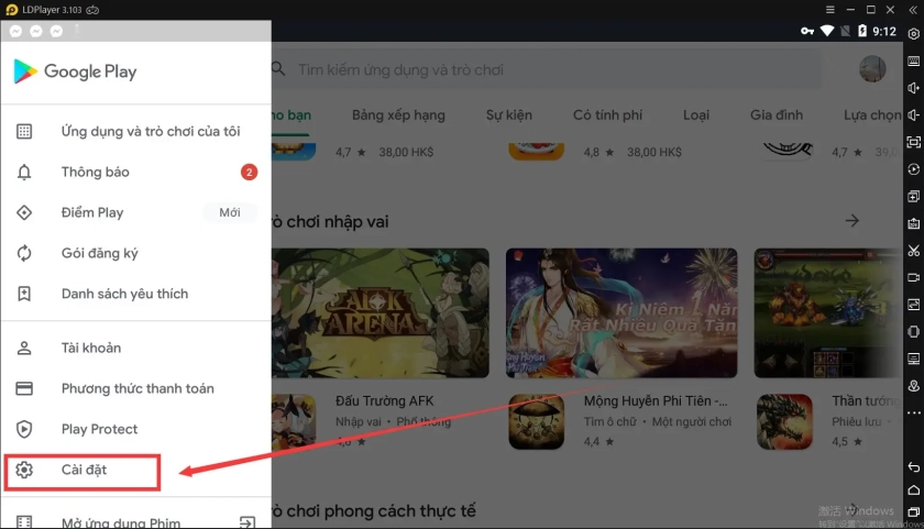 Cách tắt ứng dụng hoặc game tự động cập nhật trong LDPlayer