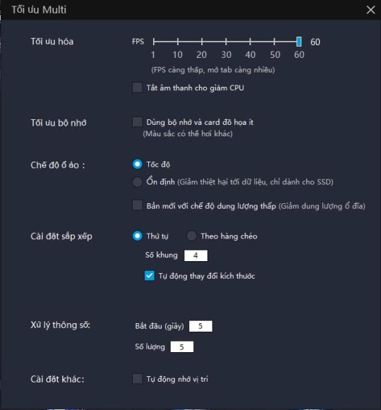 Cách đặt thông số CPU và bộ nhớ cho trò chơi hoặc ứng dụng
