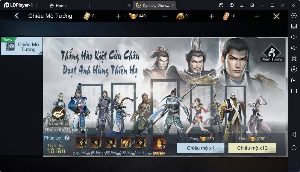 『Hướng Dẫn』Chơi Dynasty Warriors: Overloads VNG bằng Trình giả lập LDPlayer trên PC: Cẩm nang cày account ra tướng SSR ngon