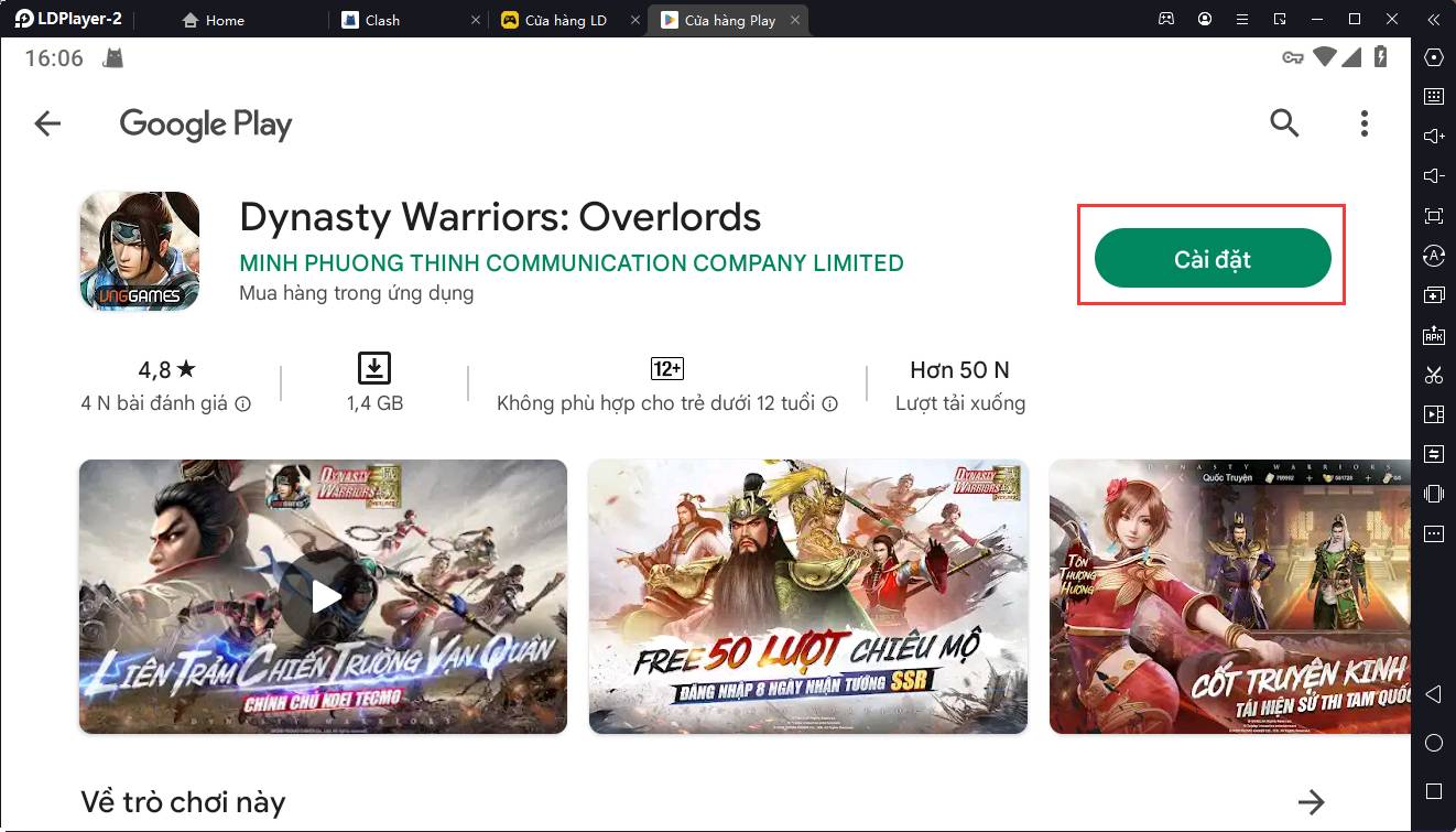 『Hướng Dẫn』Chơi Dynasty Warriors: Overloads VNG bằng Trình giả lập LDPlayer trên PC: Cẩm nang cày account ra tướng SSR ngon