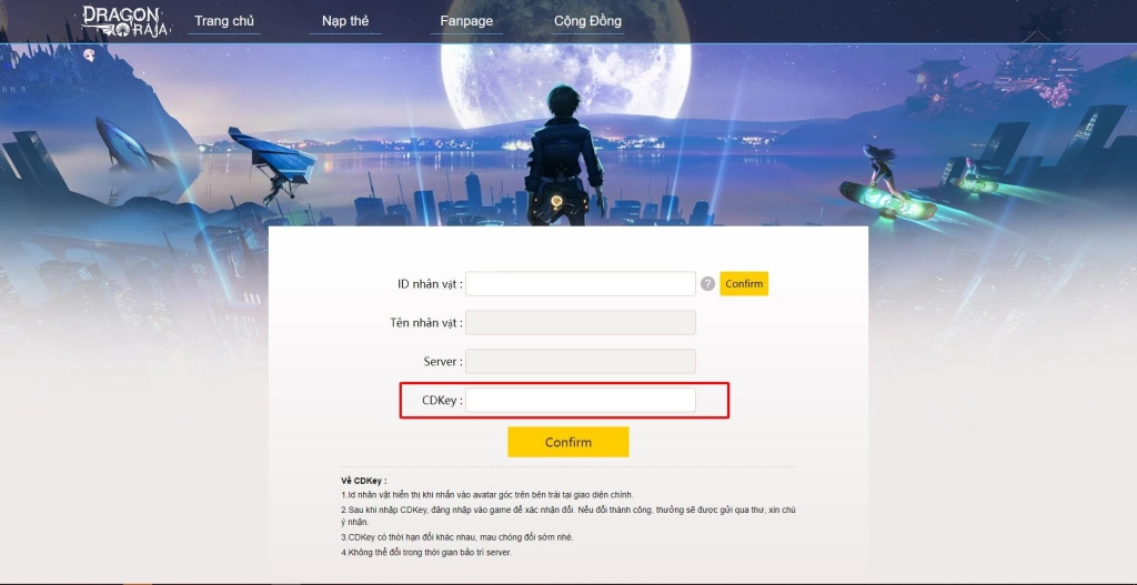 Hướng Dẫn Nhận và Nhập Giftcode Dragon Raja