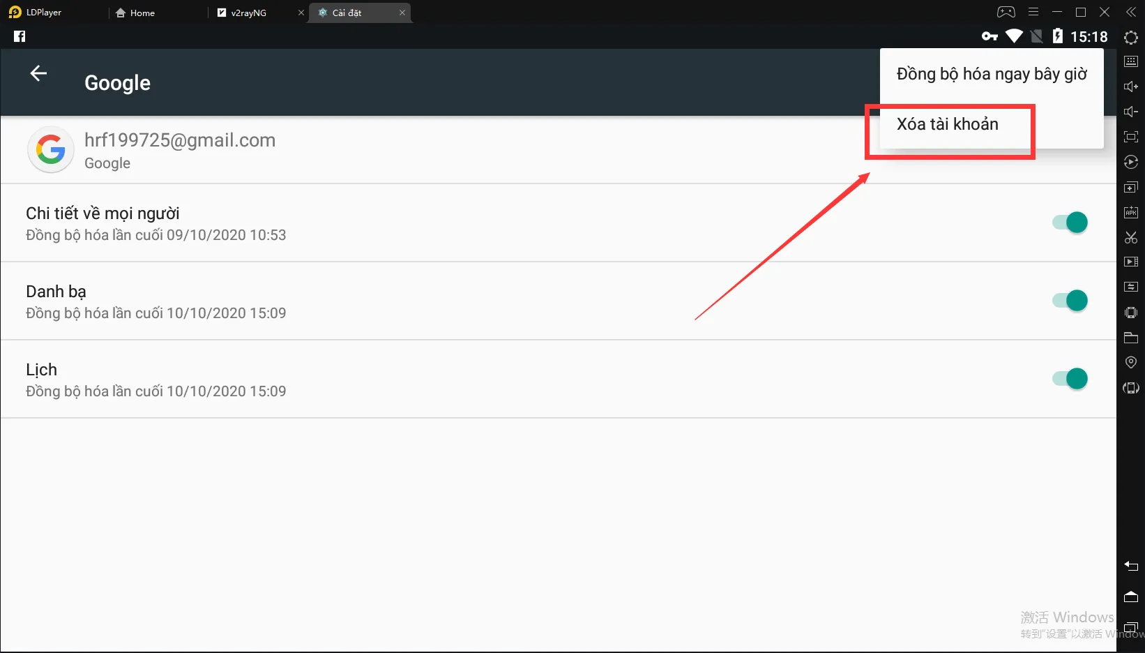 Cách đăng xuất tài khoản Google từ LDPlayer