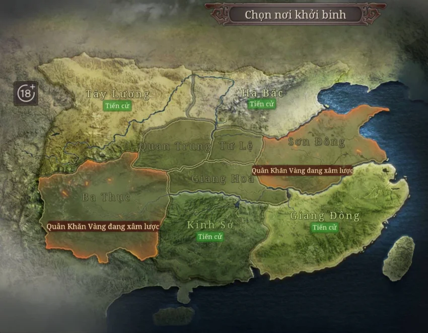 『HƯỚNG DẪN』Tam Quốc Chí-Chiến Lược trên PC: Người mới chơi nên chọn khu vực (nơi) nào để khởi binh tốt hơn và khu vực nào dễ thực hiện Hùng Đồ Bá Nghiệp hơn?