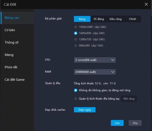 Cách đặt thông số CPU và bộ nhớ cho trò chơi hoặc ứng dụng
